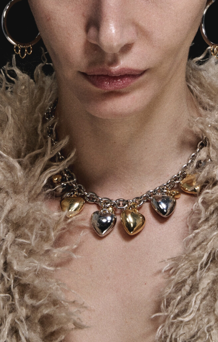 CHARM RIOT HEART CHOKER