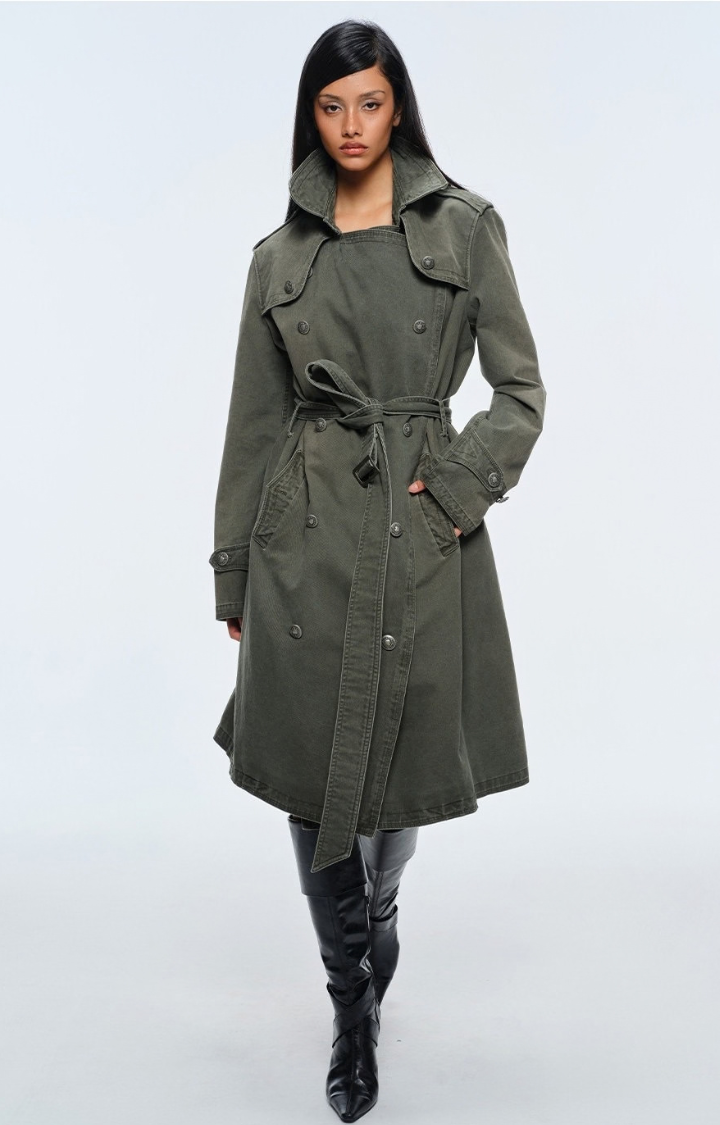 FADED COMMAND WASHED LONG COAT