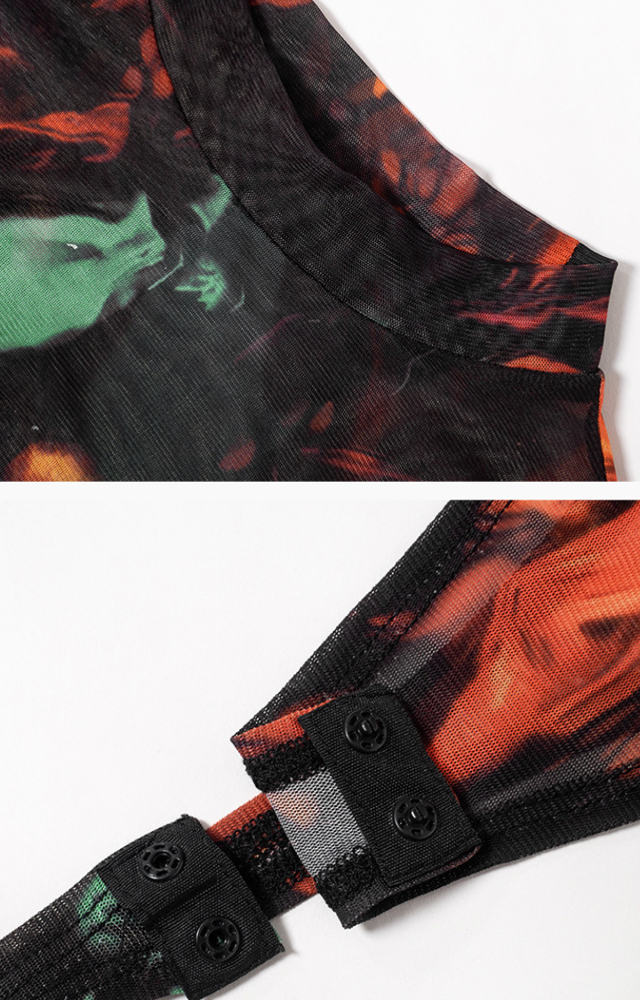 PSYCHEPRINT MESH BODYSUIT