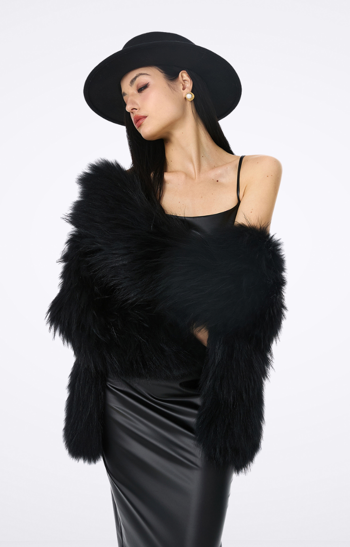 CITY NOIR FAUX LEATHER MAXI DRESS