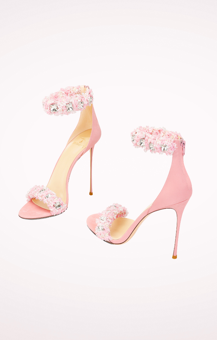PETAL GRENADE HEELS - SUGAR PINK