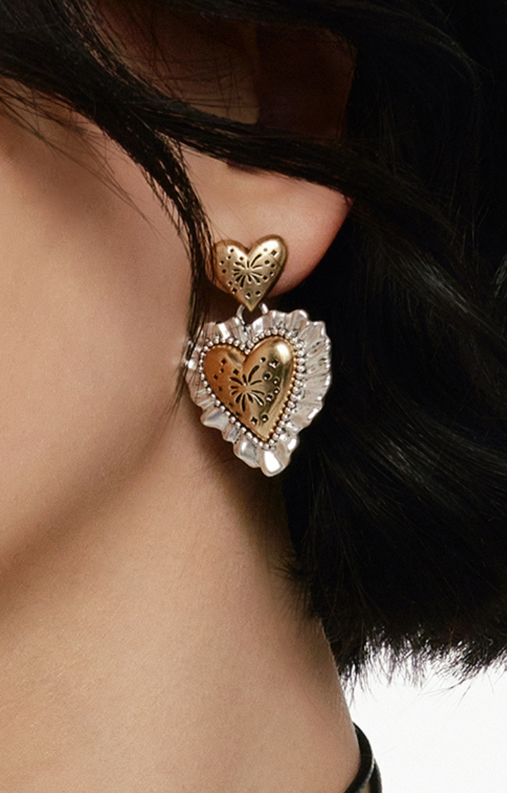 FIREWORK HEART DROP EARRINGS