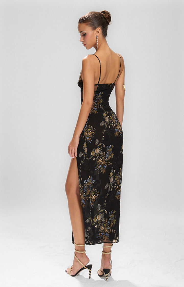 DEADLY BLOOM MAXI DRESS