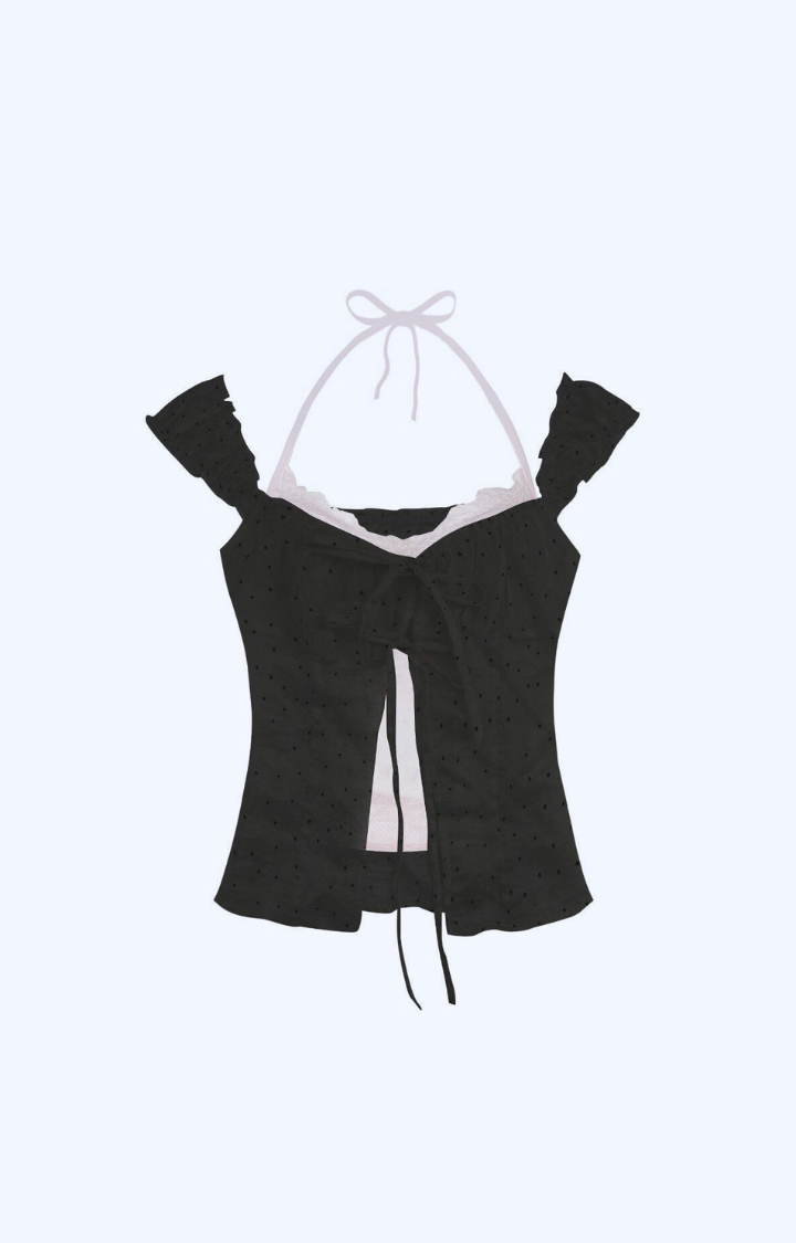 DOUBLE VEIL CORSET TOP