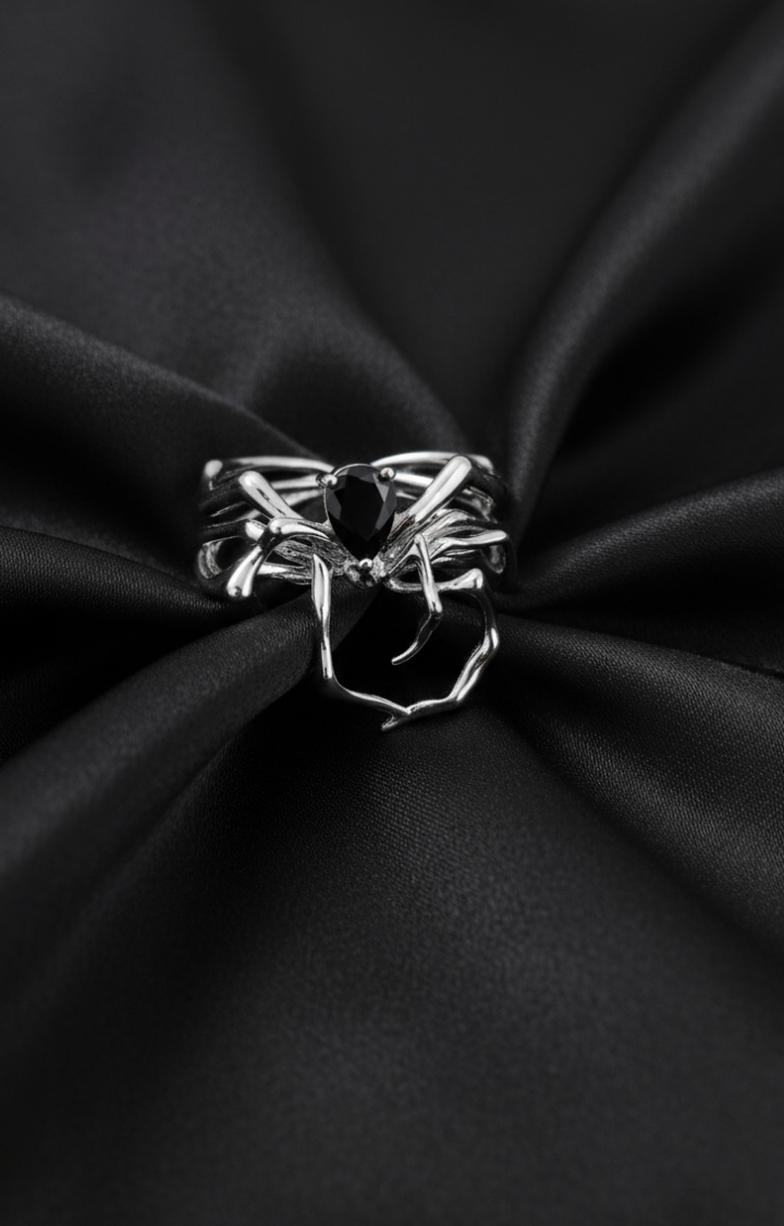 BLACK WIDOW WEB RING