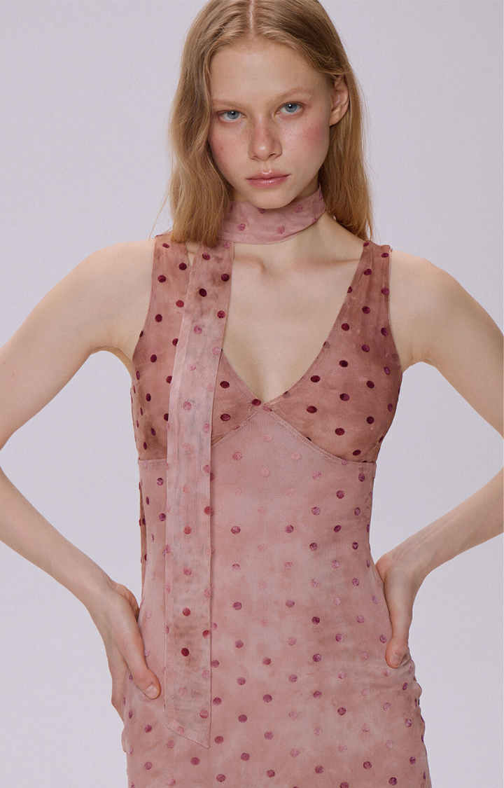 POISON BLUSH VEIL MINI DRESS