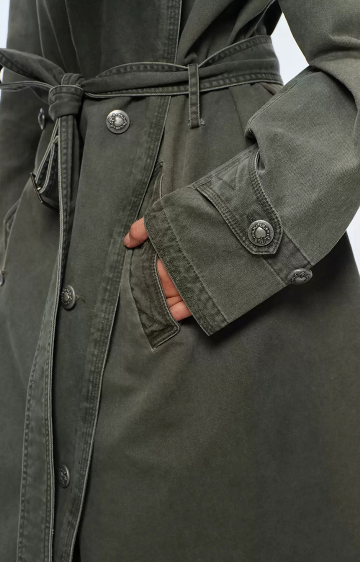 FADED COMMAND WASHED LONG COAT