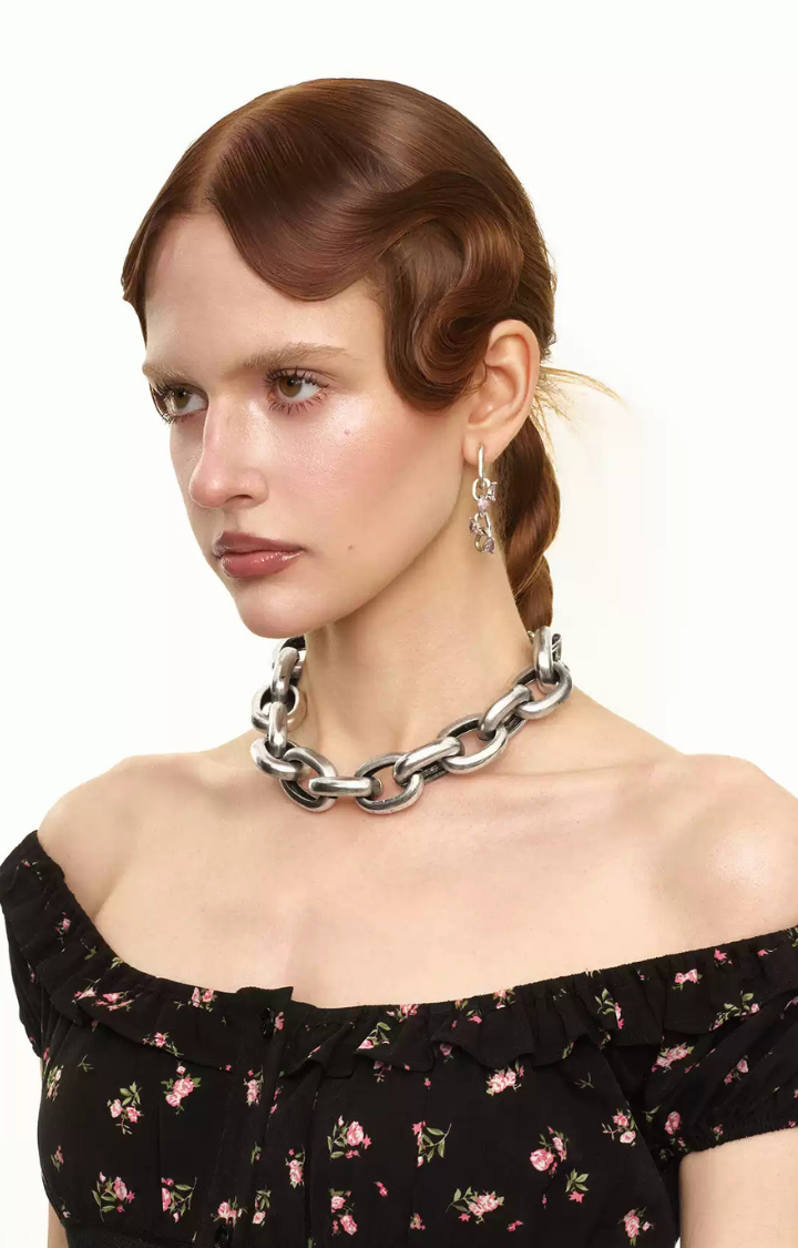 HEAVY HALO CHAIN CHOKER