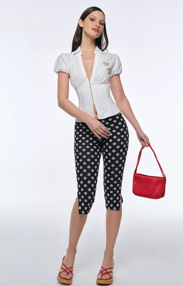 FALSE INNOCENCE COLLARED TOP