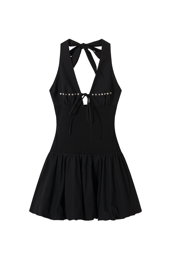 HALO CUTOUT BUBBLE MINI DRESS