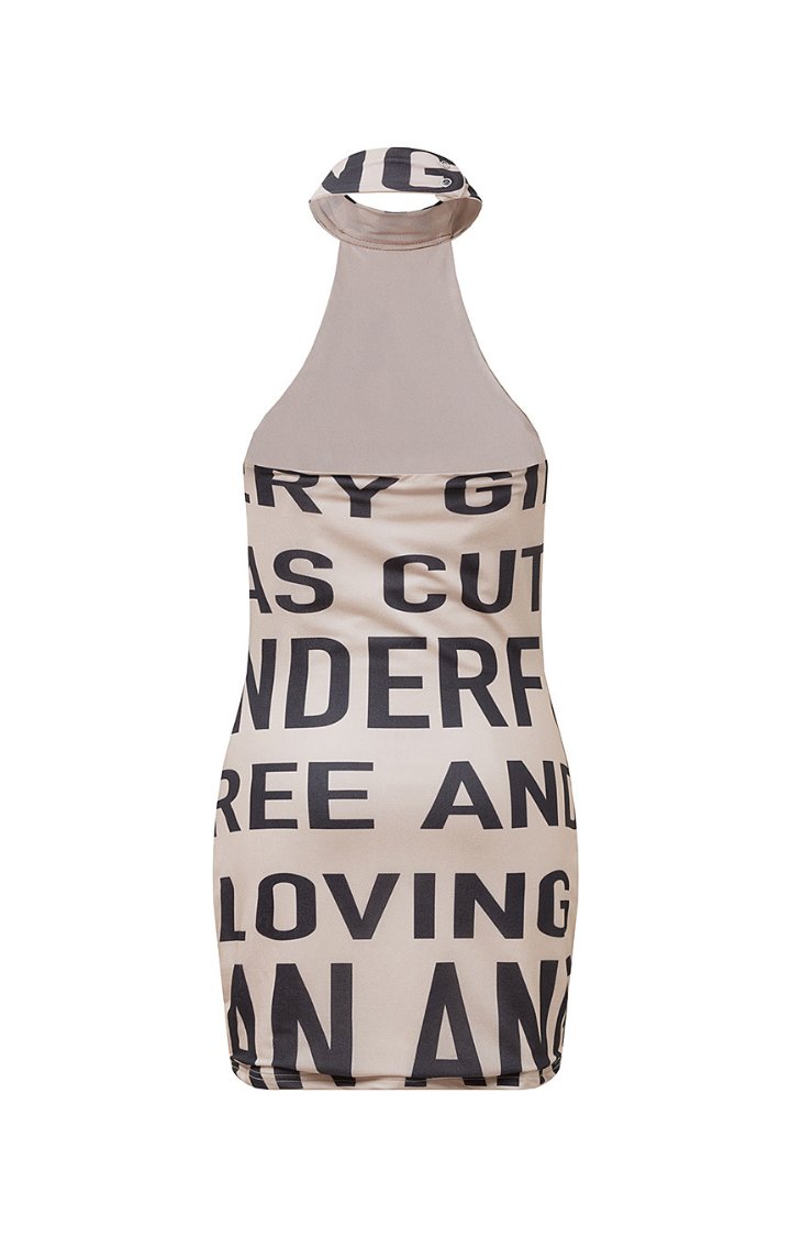 BRAT CODE STRAPLESS BODYCON DRESS