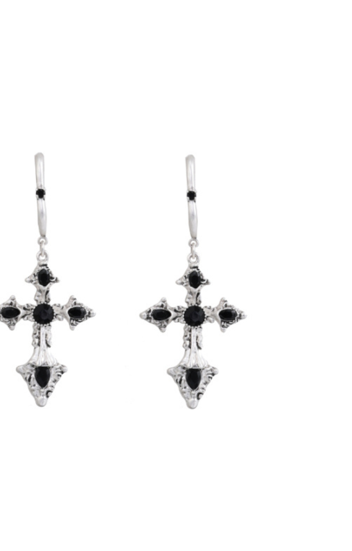 SAINT TEARS CROSS EARRINGS – CURSED NIGHT