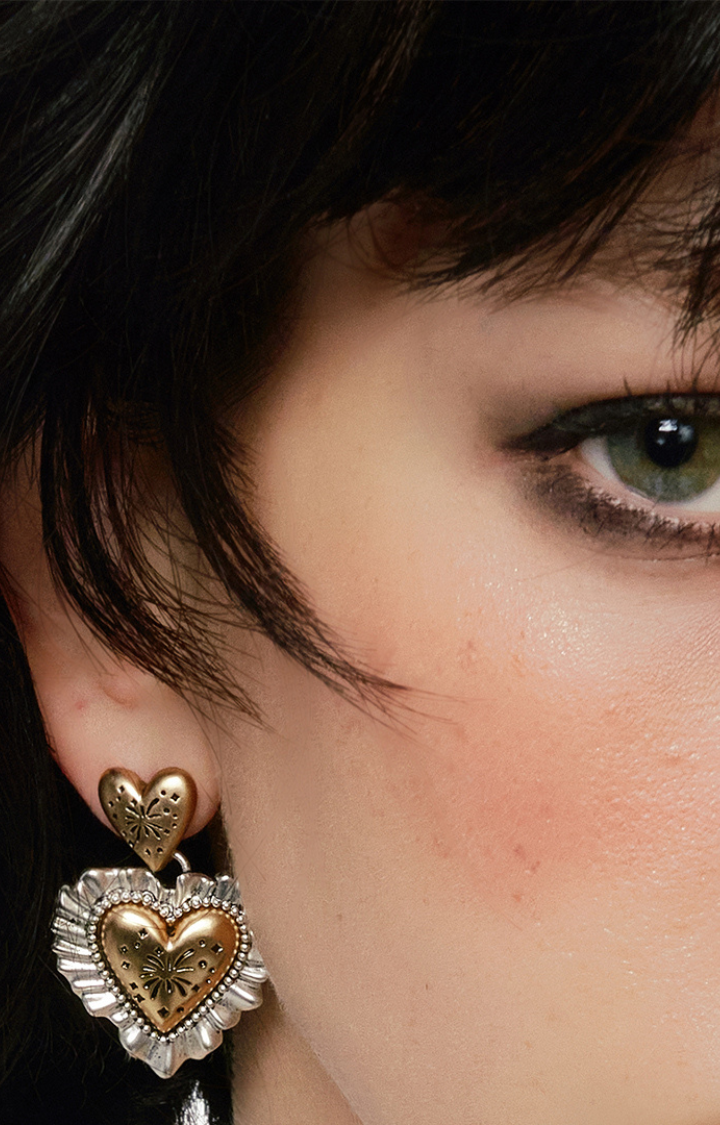 FIREWORK HEART DROP EARRINGS