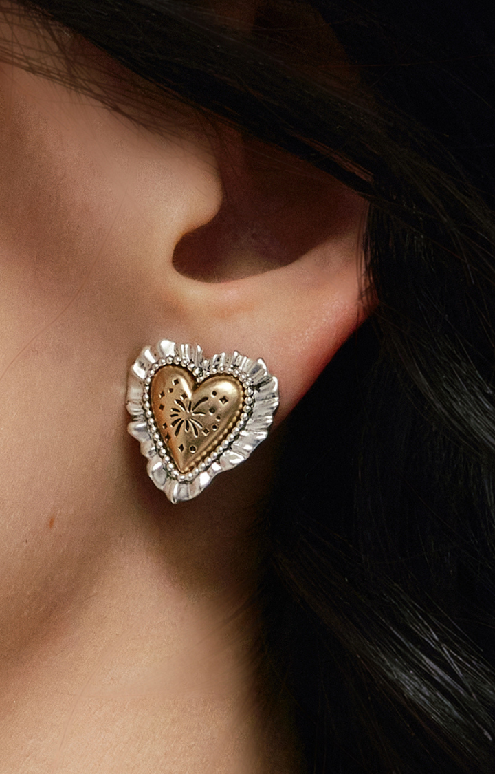 FIREWORK HEART STUD EARRINGS