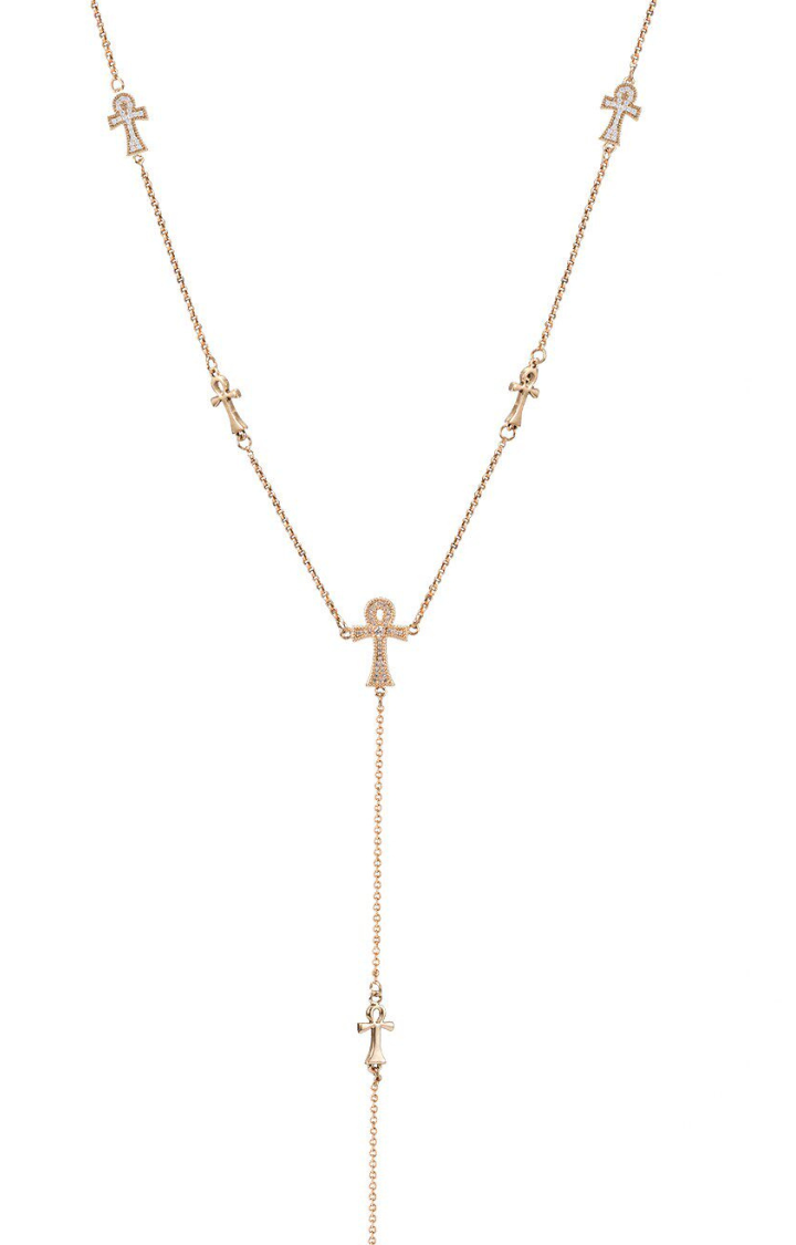 ANKH DROP Y-CHAIN NECKLACE