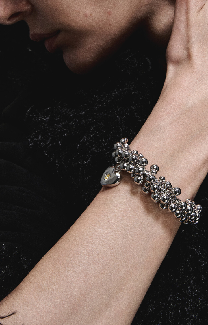 TETHERED HEART BEAD BRACELET