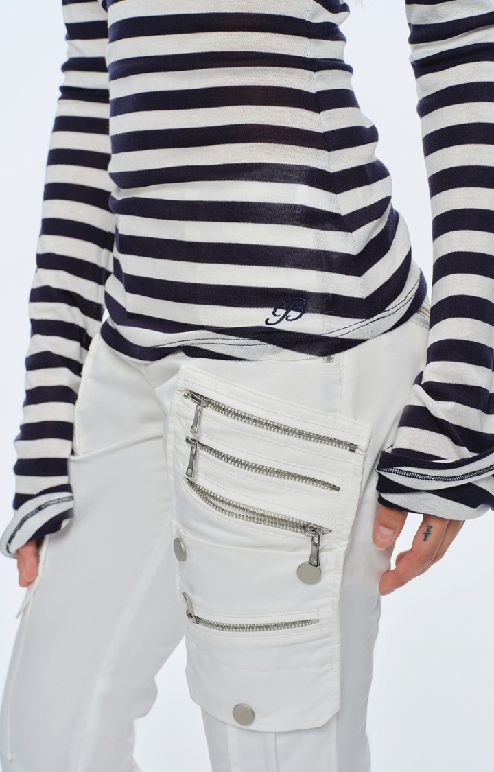 STATIC DAMAGE MULTI-ZIP LOW-RISE PANTS