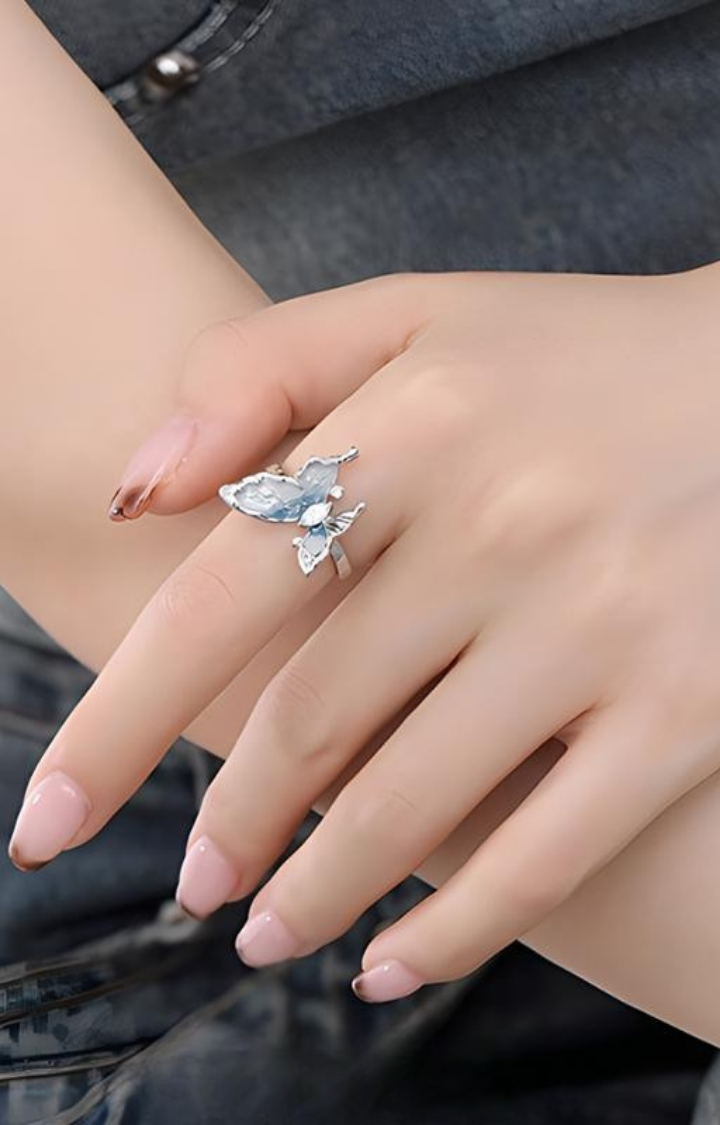 SAPPHIRE SKY BUTTERFLY RING