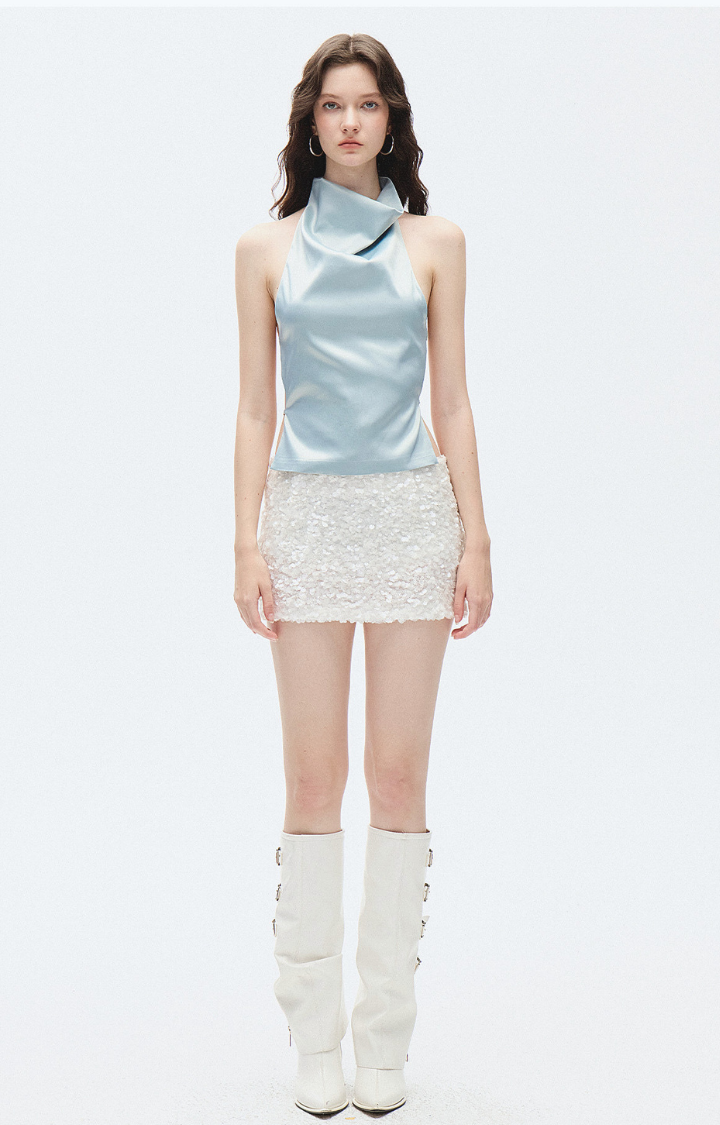 FROZEN STATIC SEQUIN SKIRT