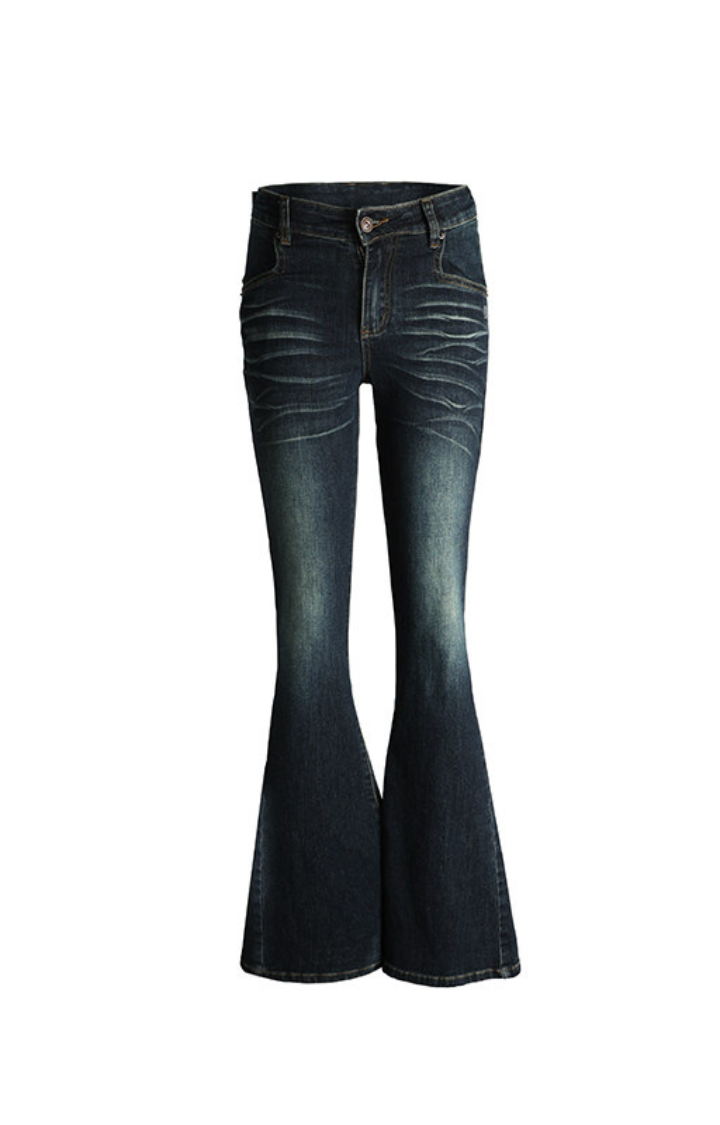 SILENT FLARE REBELLION JEANS IN MIDNIGHT BRUISE
