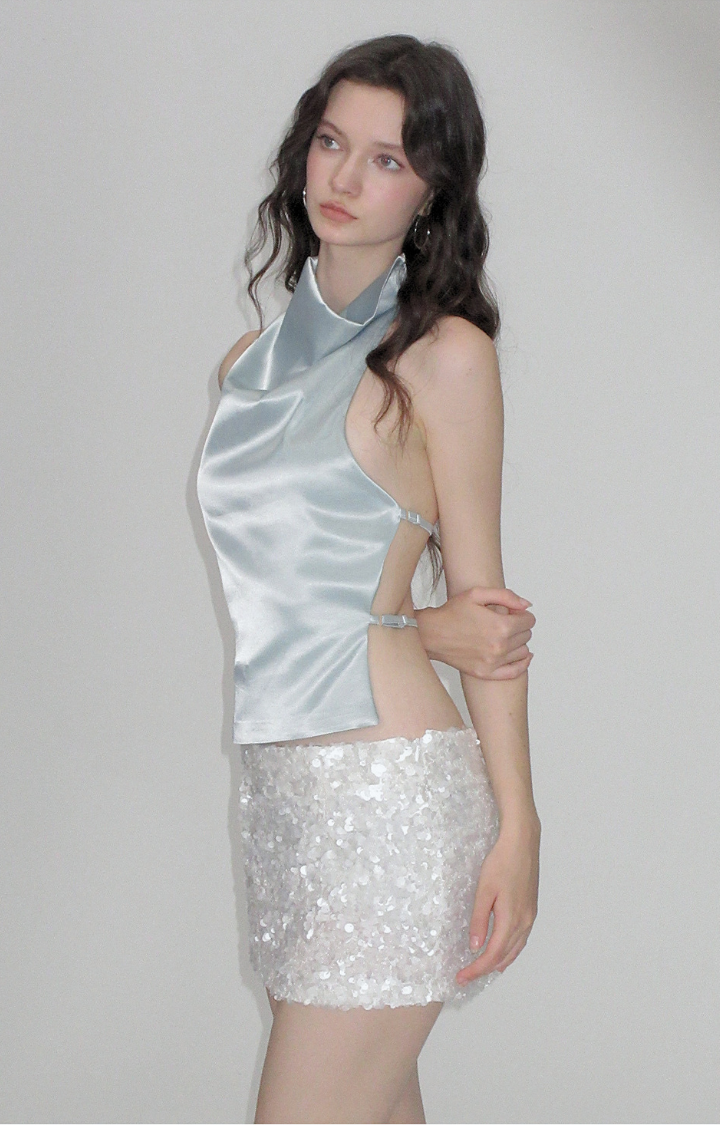 FROZEN STATIC SEQUIN SKIRT