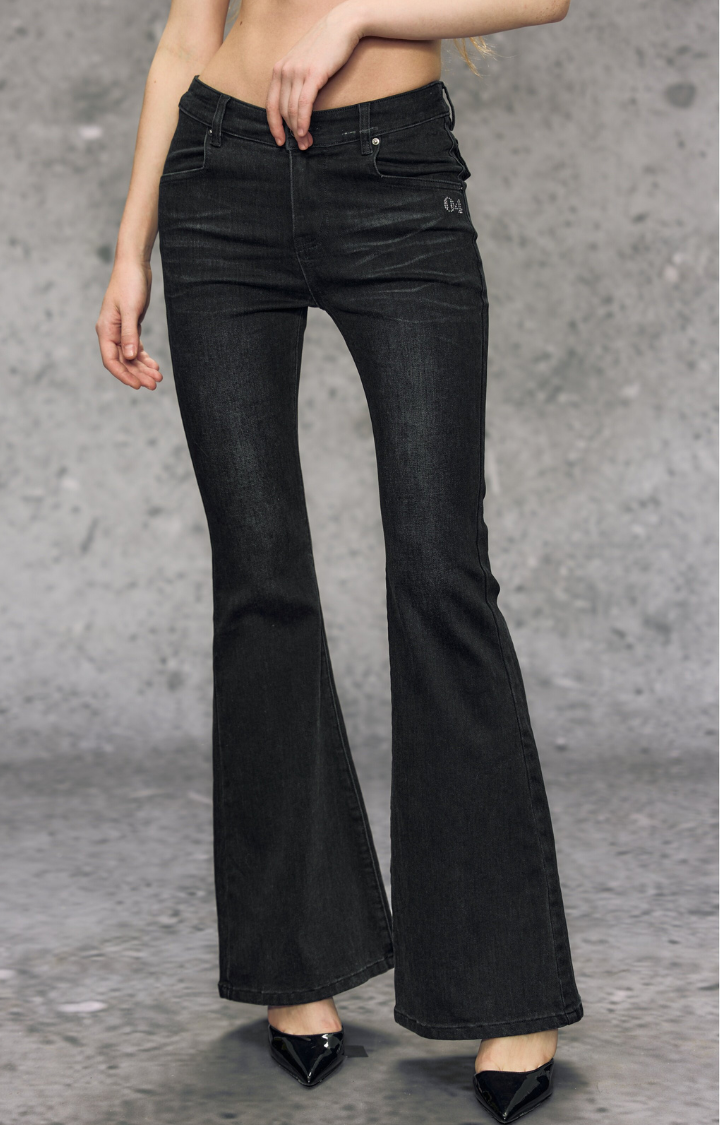 SILENT FLARE REBELLION JEANS IN ASPHALT SHADOW