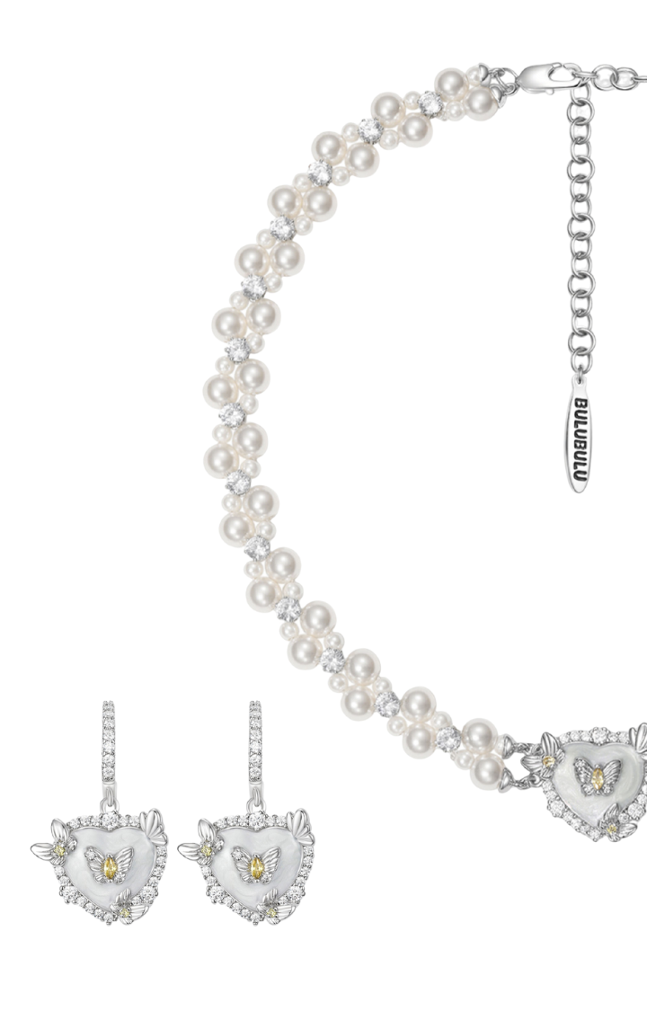 LOCKED IN LOVE – PEARL, HEART & BUTTERFLY JEWELRY SET (GIFT BOXED)