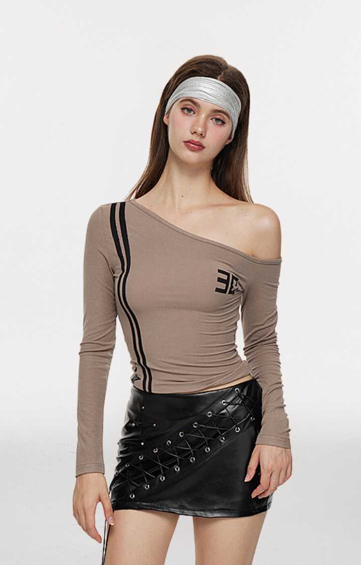 SAINT SIDE-SLIP ONE-SHOULDER CONTOUR TOP