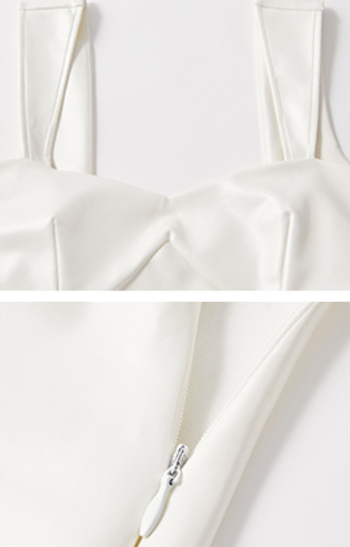 SNOW GLOW FAUX LEATHER MINI DRESS