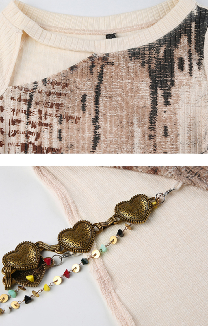 AFTER DAWN CUTOUT KNIT TOP