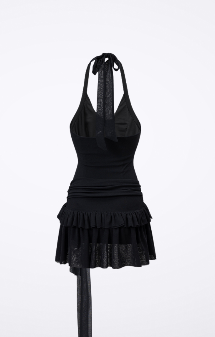 RITUAL CRUSH HALTER DRESS